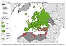 Phlebotomus alexandri - current known distribution: March 2022
