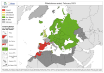 Phlebotomus ariasi - current known distribution: February 2023