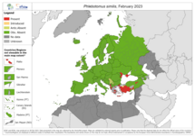 Phlebotomus similis - current known distribution: February 2023