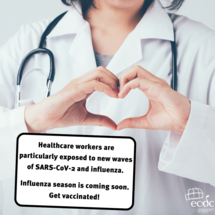  Social media card - Healthcare workers are particularly exposed to new waves of SARS-CoV and influenza