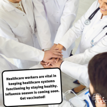 Social media card - Healthcare workers are vital in keepy health systems functioning