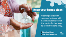 Editable social media card: Keep your hands clean