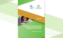 Cover of the report: The Swedish advice-making process for distance learning in schools, November 2020 − April 2021"