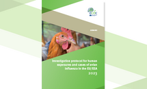 Cover of the report: "Investigation protocol for human exposures and cases of avian influenza in the EU/EEA"