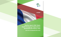 Cover of the report: "Country report: ECDC Public Health Emergency Preparedness Assessment for France, 2025"