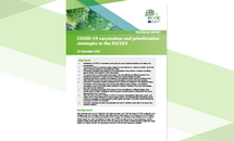 Cover of the report: COVID-19 vaccination and prioritisation strategies in the EU/EEA