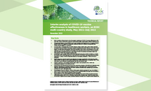 Cover of the report: "Interim analysis of COVID-19 vaccine effectiveness in healthcare workers"