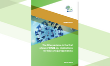 Cover of the report: 'The EU experience in the first phase of COVID-19'