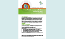 Cover of the Monthly measles and rubella monitoring report, October 2018 Thumbnail