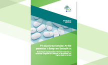 Cover of the report: "Pre-exposure prophylaxis for HIV prevention in Europe and Central Asia"