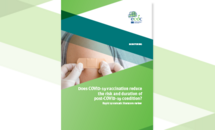 Cover of the report "Does COVID-19 vaccination reduce the risk and duration of post-COVID-19 condition?"