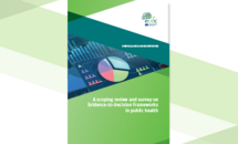 Cover of the report: A scoping review and survey on Evidence-to-Decision Frameworks in public health