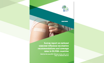 Cover of the report: "Survey report on national seasonal influenza vacciination"