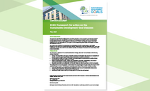 Cover of the report: ECDC framework for action on the Sustainable Development Goal diseases"
