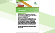 Cover of the report: ECDC capacity and training needs assessment 2018