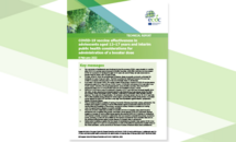 Cover: COVID-19 vaccine effectiveness in adolescents aged 12–17 years and interim public health considerations for administration of a booster dose