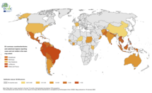 Dengue virus disease cases reported January–December 2022