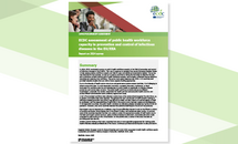 Cover of the report "ECDC assessment of public health workforce capacity in prevention and control of infectious diseases in the EU/EEA"