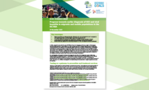 Evidence brief: Progress towards earlier diagnosis of HIV and viral hepatitis - cover