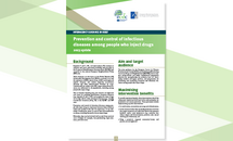 Cover of the report: Prevention and control of infectious diseases among people who inject drugs"
