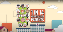 Cover of the animation: "Infection prevention in hospitals