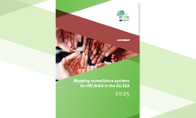 Cover of the report: "Mapping surveillance systems for HIV/AIDS in the EU/EEA 2025"