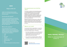 Cover of the infographic: Mother-to-child transmission