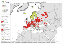 Dermacentor reticulatus - current known distribution: July 2019 Thumbnail