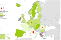 Measles cases by country and vaccine coverage (2015-2016) EU/EEA countries Thumbnail