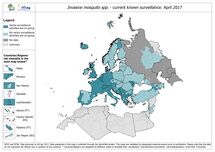 Exotic mosquitoes: Surveillance map in Europe, April 2017 Thumbnail