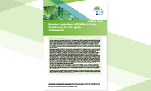 Cover of the report on Baseline projections of COVID-19 in the EU/EEA and the UK: update