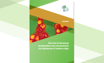 Cover of the report: "The risk of tick-borne encephalitis virus transmission via substances of human origin"