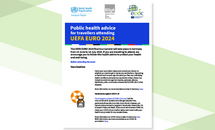 Cover of the public health advice for travellers attending UEFA