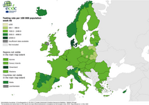 Testing rates per 100 000 inhabitants, updated 12 November 2020