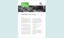 Cover of the policy briefing on Zika, 2016 Thumbnail