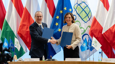 ECDC Director Pamela Rendi-Wagner and Regional Director of WHO/Europe Hans Kluge