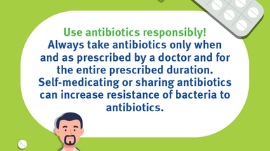 Social media card: Use antibiotics responsibly