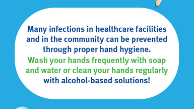 Social media card: Many infections in healthcare facilities can be prevented