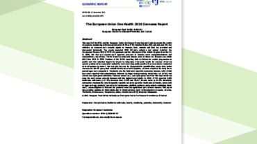 European Union One Health 2020 Zoonoses Report cover