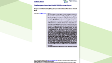 EU one health zoonoses cover