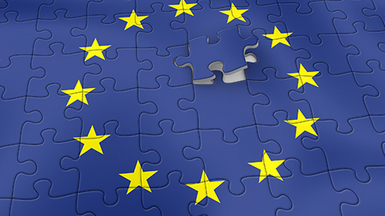 European Union flag as a puzzle