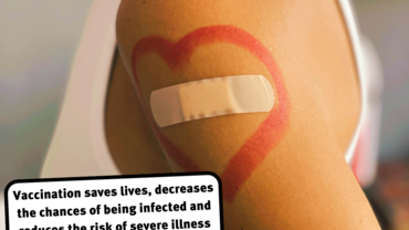 Social media card: Vaccination saves lives