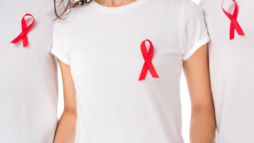 World AIDS Day - picture of T-shirts with red ribbon