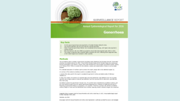 Cover of Gonorrhoea Annual Epidemiological Report for 2016