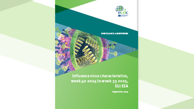 Cover of the report: "Influenza virus characteristics, week 40 2024 to week 33 2025, EU/EEA"