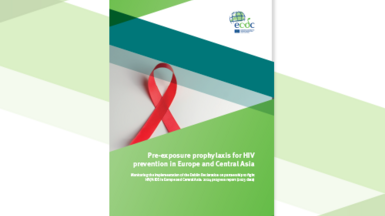 Cover of the report: "Pre-exposure prophylaxis for HIV prevention in Europe and Central Asia - 2024 progress report (2023 data)"