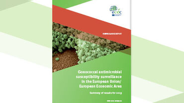 Cover of the report: "Gonococcal antimicrobial susceptibility surveillance in the European Union/European Economic Area, 2019"