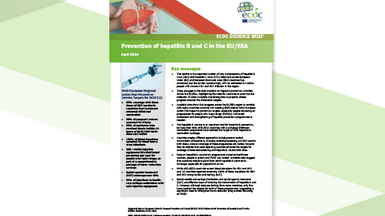 Cover of the report: Prevention of hepatitis B and C in the EU/EEA