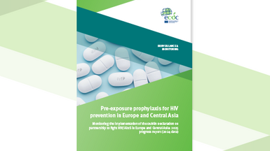 Cover of the report: "Pre-exposure prophylaxis for HIV prevention in Europe and Central Asia"