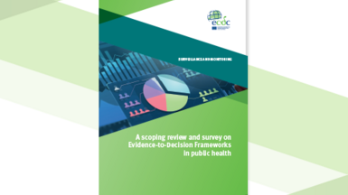 Cover of the report: A scoping review and survey on Evidence-to-Decision Frameworks in public health